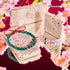 Mini verre luciole bleu sarcelle x bracelet fil rouge